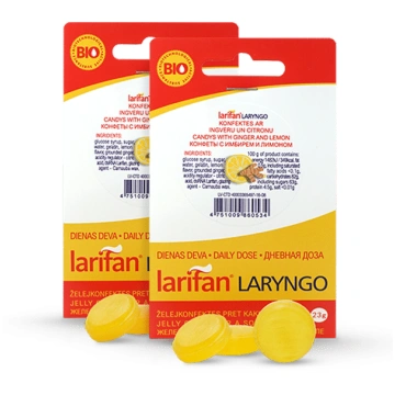 2x Larifan LARYNGO ar ingveru un citronu garšu