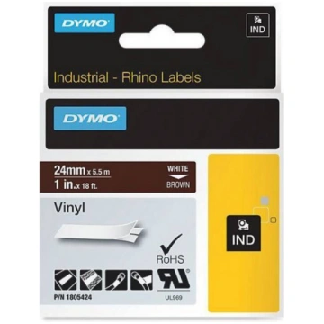 Dymo Rhino Vinila Lente 1805424 24mm x 5.5m balts 