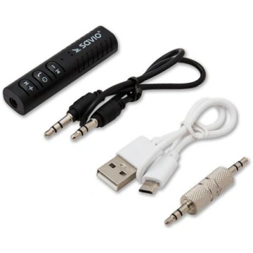 Savio TR-11 black Bluetooth transmitter AUX Jack 3
