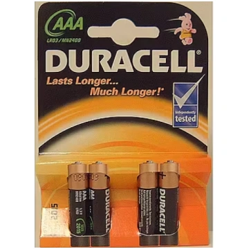 Duracell AAA, Alkaline, x4 (298)