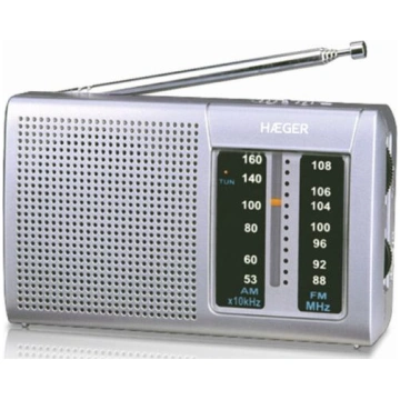 Radio uztvērējs Haeger Goal PR-BIB.001A, sudraba k