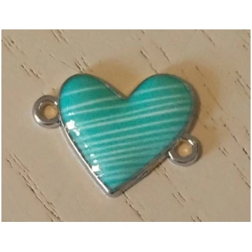 Connettore cuore 18x15 mm - Celeste