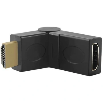 Adapteris Qoltec HDMI male, HDMI female, melna krā