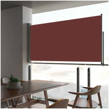 Izvelkama sānu markīze, brūna, 80x300 cm