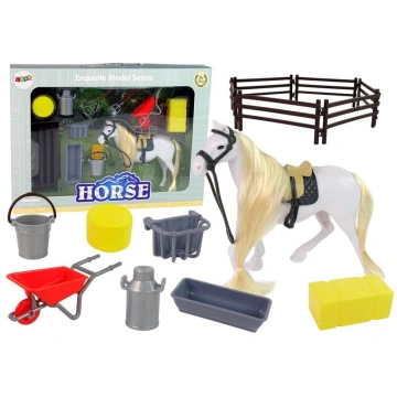 Rotaļu zirgs ar piederumiem Lean Toys