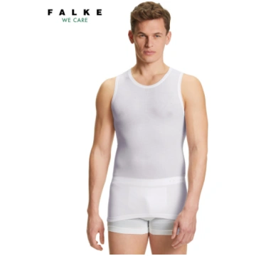 M Singlet Cool, White (L) Falke