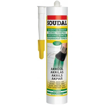 Akrila hermētiķis Soudal Acryrub Balts 280ml
