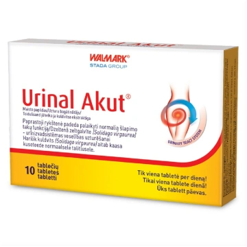 URINAL AKUT, 10 tabletes Walmark