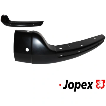 Corner piece, bumper, front, black primered, left 