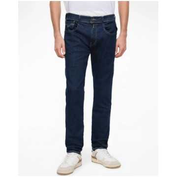 ANBASS Trousers SLIM HYPERFLEX ECO PLUS - DARK BLU