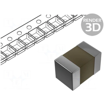 Capacitor: ceramic | MLCC | 820pF | 100V | C0G (NP