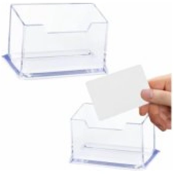 LEAN Transparent Plastic Business Card Holder 11cm