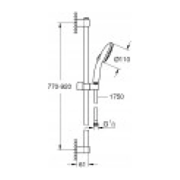 Grohe Tempesta 110 dušas komplekts 2 smidzināšanas