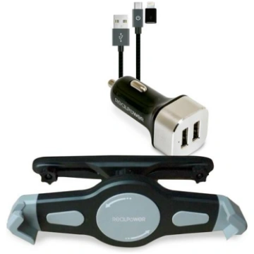 Realpower Car Charger Set + Cable + Tablet Holder 