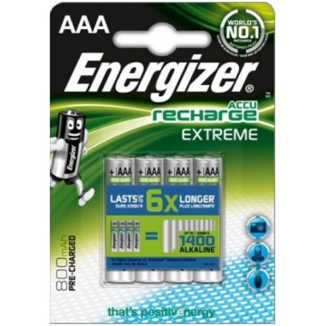 Uzlādējamās baterijas Energizer, AAA, 4 gab