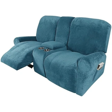 8-Piece Velvet Plush Protective Cover Stretch Sofa