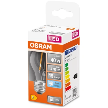 Spuldze Osram LED, E27, balta krās., E27, 4 W, 470