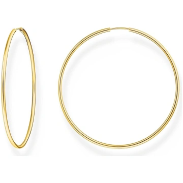 Thomas Sabo Lieli apaļi auskari ar zeltītu sudrabu