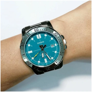 Pulkstenis - CASIO - MTP-VD01D-3E2 - Metāla siksna
