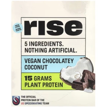 Rise Bar, Protein Bar, Vegan Chocolatey Coconut, 1