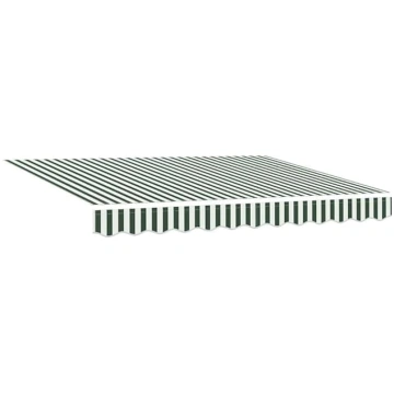 vidaXL Manual Retractable Awning with LED Green an