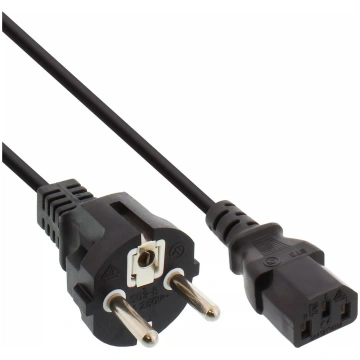 InLine barošanas kabelis CEE 7/7 taisns 3pin IEC C