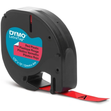 DYMO LetraTag plastmasas lente 12 mm x 4 m / melna