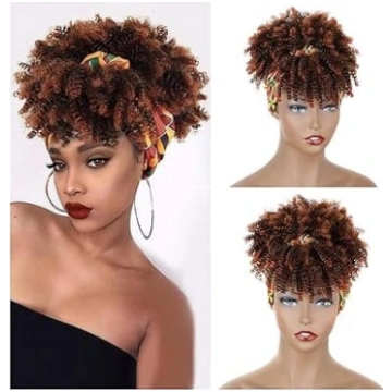 Haarknoten 1er-Pack Synthetische Locken mit Pony K