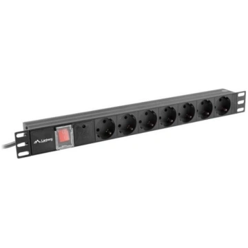 Lanberg Pārsprieguma aizsargs Rack PDU 19" 1U PDU-