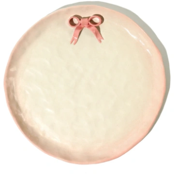 BowKnot Dinner Plate Set - Blush Pink