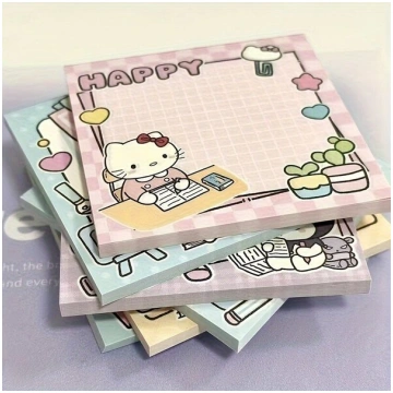 Sanrio 4 gab. Lipīgas Piezīmju Lapiņas - Hello Kit