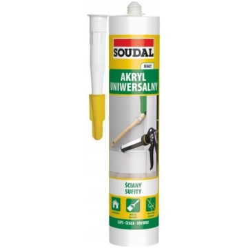 Soudal universāls akrila balts 280 ml elastīgs her