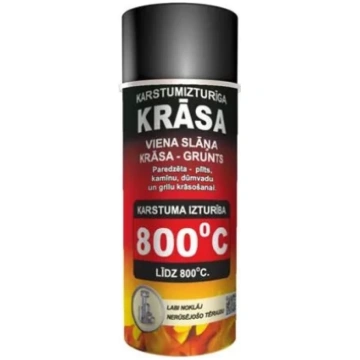 Karstumizturīga krāsa aerosolā +800°C 400ml HANSA
