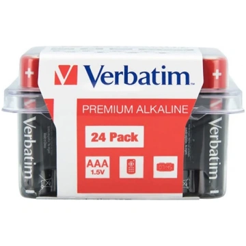 Alkaline Batteries AAA LR03 24-pack 49504 Verbatim