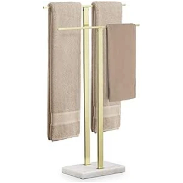 KES dvieļu turētājs Standing Gold Towel Stand BTH2