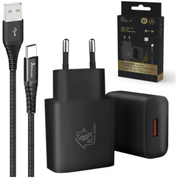 Smart Life USB Type-A to Type-C Kit 200cm Black + 