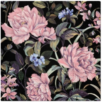 SALVETES 33X33CM FLOWERS MISTERY, Paw Decor Collec