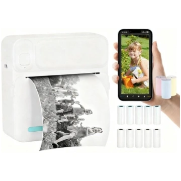 Mini termoprinteris, Bluetooth, pārnēsājams fotopr