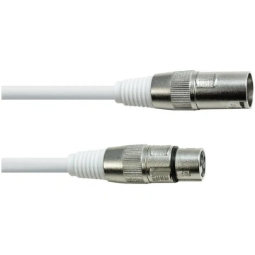 EUROLITE DMX kabelis XLR 3-pol. 1 m balts — vadība