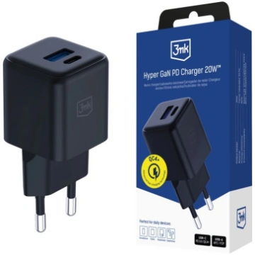 3mk Hyper GaN lādētājs 20W QC4+ PD PPS USB-C USB-A