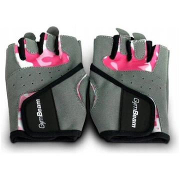 GymBeam Pink Camo treniņu cimdi sievietēm
