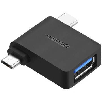OTG adapteris USB-A 3.0 uz USB-C un micro-USB (mel