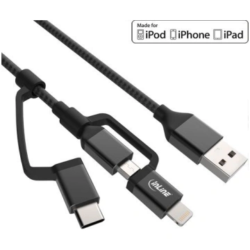 InLine 3-in-1 - USB Cable - USB (M) to Micro-USB T