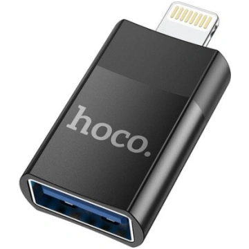 Parveidotājs Hoco UA17 Lightning to USB-A melns