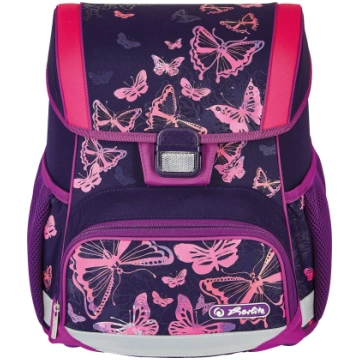 Skolas mugursoma Herlitz Loop Butterflies, rozā kr