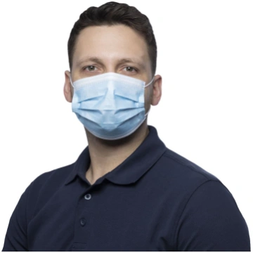 Nitras PROTECT, medicīniskā sejas maska, zila, kas