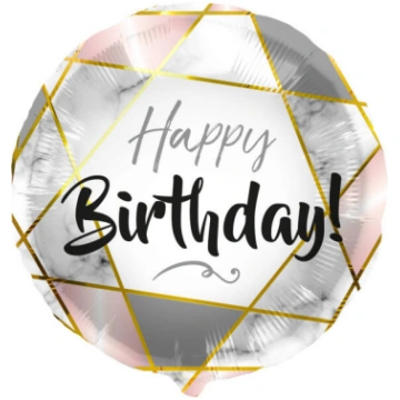 Folat Folija gaisa balons "Happy Birthday Marble" 