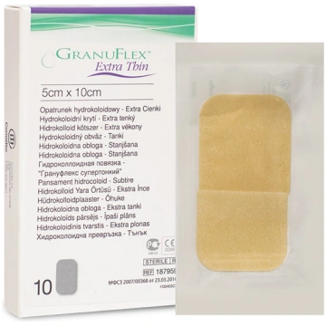 GRANUFLEX Extra Thin hidrokoloīds pārsējs 5x10cm N