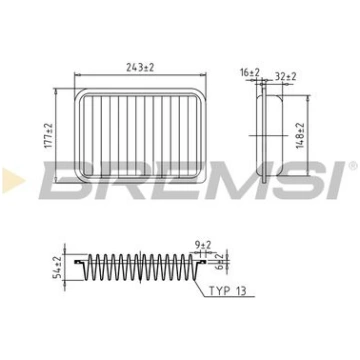 BREMSI FA1024 Gaisa filtrs
