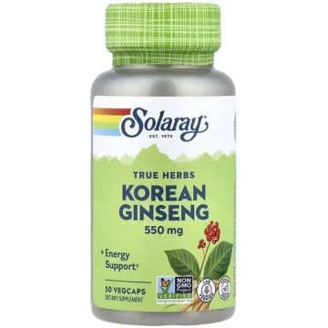 Solaray, True Herbs, Korean Ginseng, 550 mg, 50 Ve